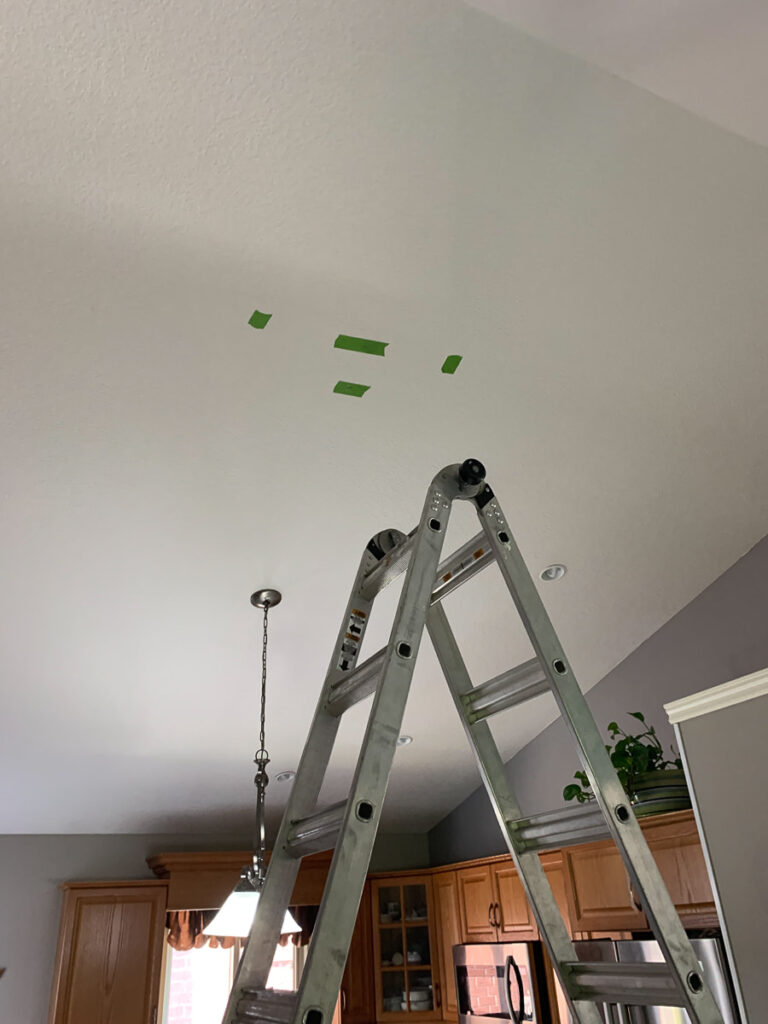 Cutting ceiling for skylight